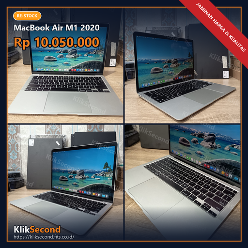 [Apple M1 | RAM 8GB | SSD 256GB | 13.3 inch Retina 2560x1600 | No Adaptor] MacBook Air M1 2020